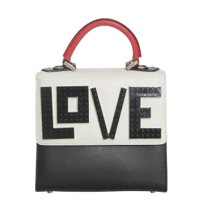 Bolsa Les Petit Joueurs Love Branco e Preto