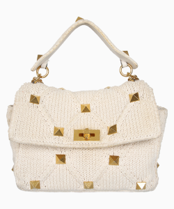 Bolsa Valentino Rockstud Spike Off-White