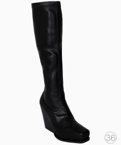 Bota Stella McCartney Cano Alto Preta