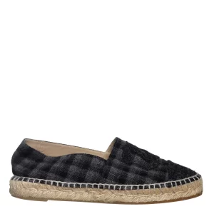 Espadrille Chanel Xadrez Cinza