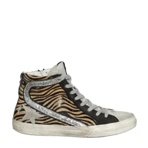 Tênis Golden Goose Cano Alto Animal Print