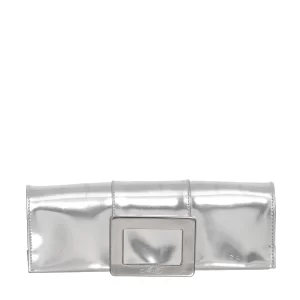 Bolsa Roger Vivier Clutch Fivela Prateada
