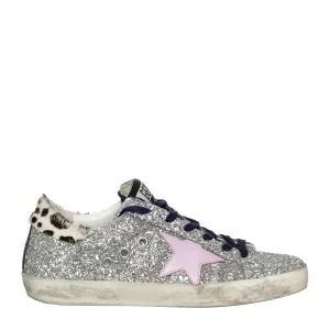 Tênis Golden Goose Superstar Glitter Estrela Lilás