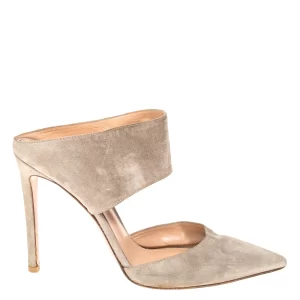 Sapato Gianvito Rossi Mule Camurça Bege