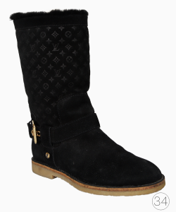 Bota Louis Vuitton Monograma Preto