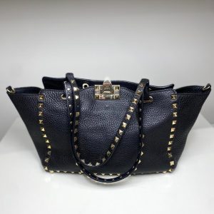 Bolsa Valentino Rockstud Tote Preta