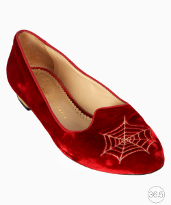 Sapatilha Charlotte Olympia Camurça Vermelha
