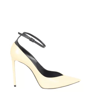 Scarpin Saint Laurent creme tam 355 br