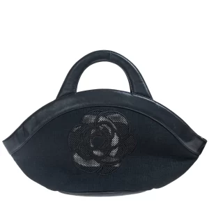 Bolsa Chanel Vintage Camelia CC Tote Preta