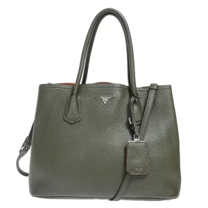 Bolsa Prada Double Tote Verde Musgo