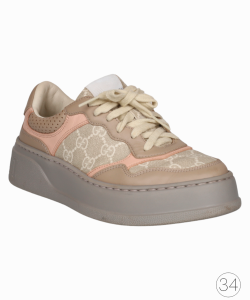 Tênis Gucci GG Supreme Panelled Nude
