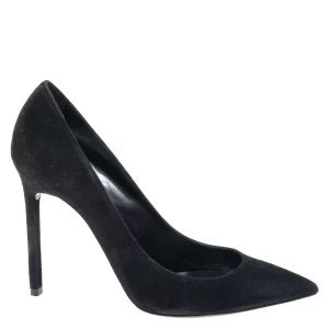 Scarpin Saint Laurent Camurça Preta