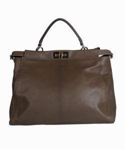 Bolsa Fendi Peekaboo Marrom acinzentado