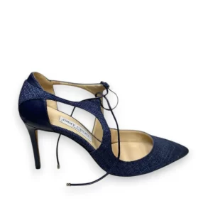 Scarpin Jimmy Choo Azul Tam 375 br