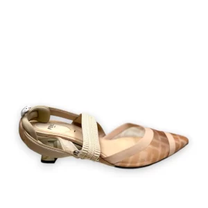 Scarpin Fendi Tela nude tam 37 br