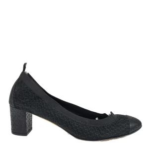 Sapato Chanel de Salto Preto