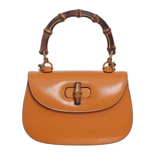 Bolsa Gucci Bamboo 1947 Pequena Laranja