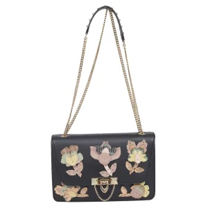 Bolsa Valentino Preta Flores