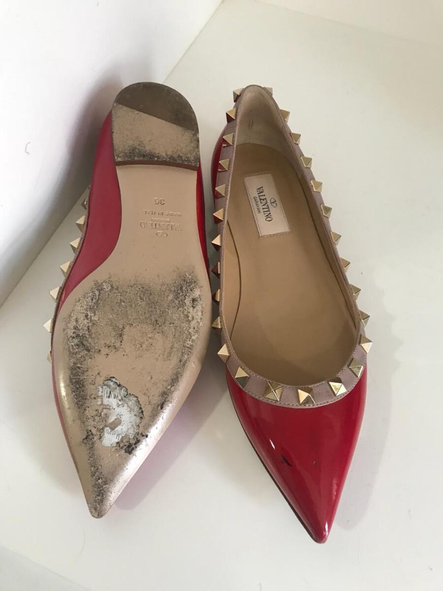 Sapatilha Valentino vermelho verniz, sola 36