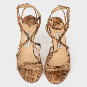 Sandália Jimmy Choo de Couro Bege Tam. 40