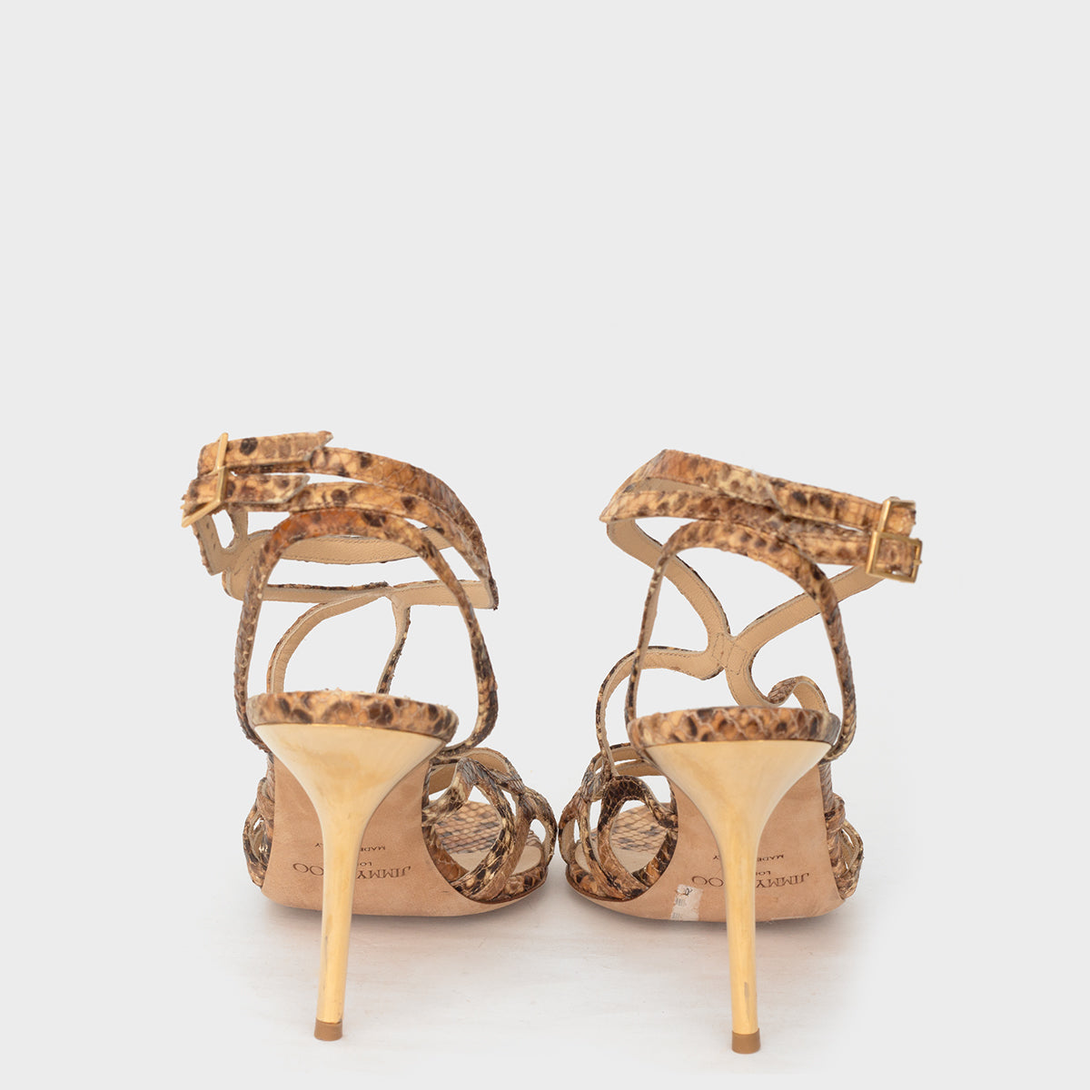 Sandália Jimmy Choo de Couro Bege Tam. 40
