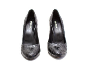 Sapato Prada Couro Preto Tam. 38,5