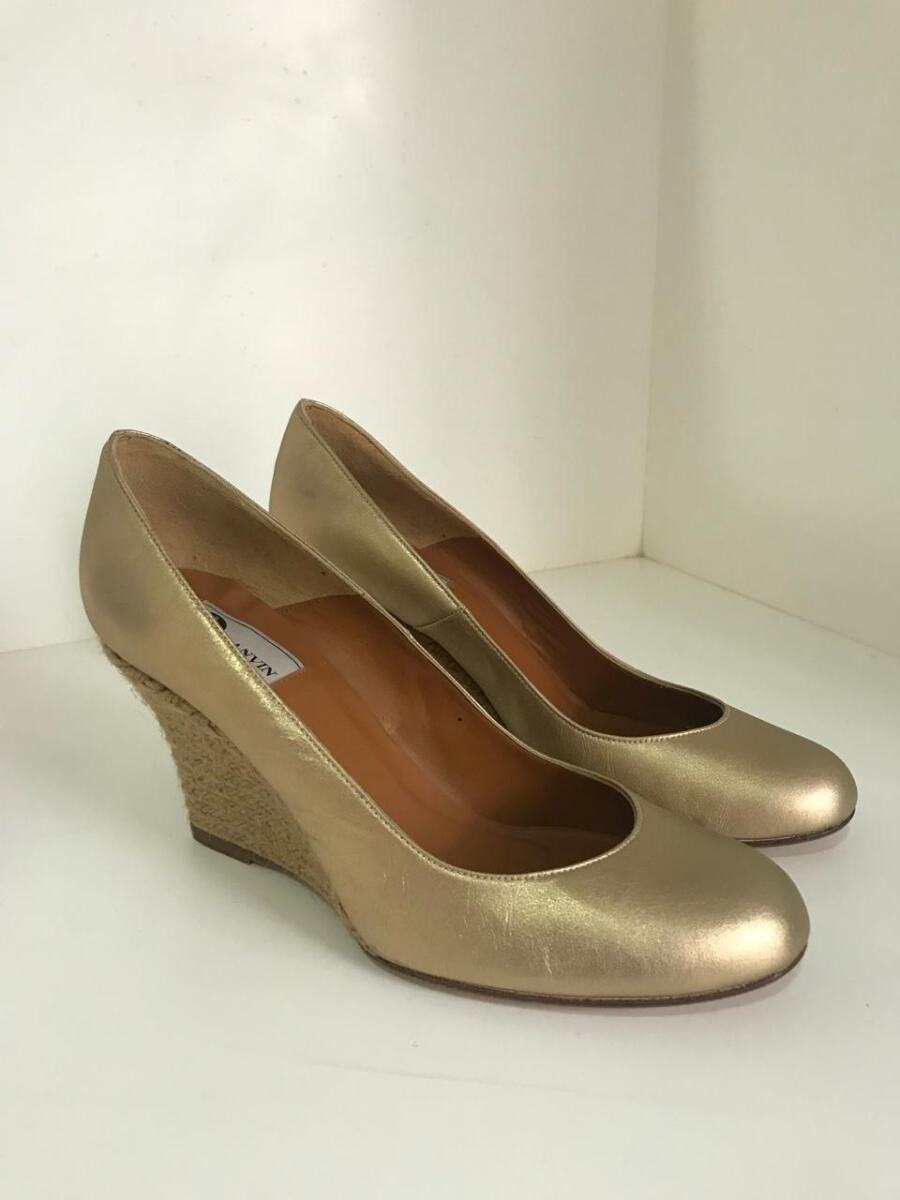 Sapato Lanvin dourado, sola 38