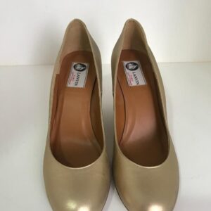 Sapato Lanvin dourado, sola 38