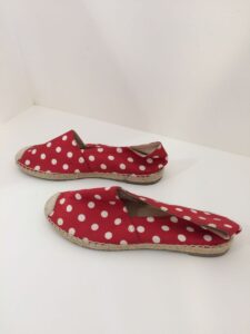 Alpagarta Valentino vermelho com bolinha, sola 36