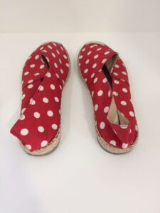 Alpagarta Valentino vermelho com bolinha, sola 36