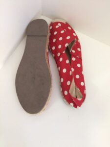 Alpagarta Valentino vermelho com bolinha, sola 36