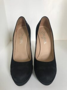 Sapato Chanel preto, sola 39,5