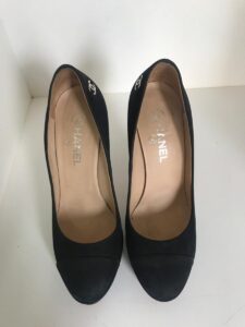 Sapato Chanel preto, sola 39,5