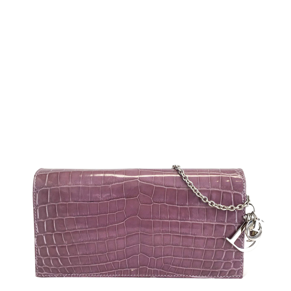 Bolsa Christian Dior Cannage Couro Lilás