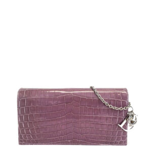 Bolsa Christian Dior Cannage Couro Lilás