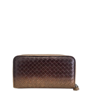 Carteira Bottega Veneta Intrecciato Marrom Médio