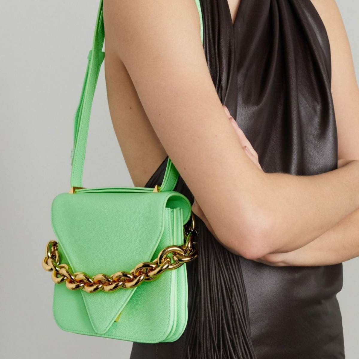 Bolsa Bottega Veneta Mount Verde Água