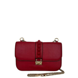 Bolsa Valentino Garavani Glam Lock Vermelha
