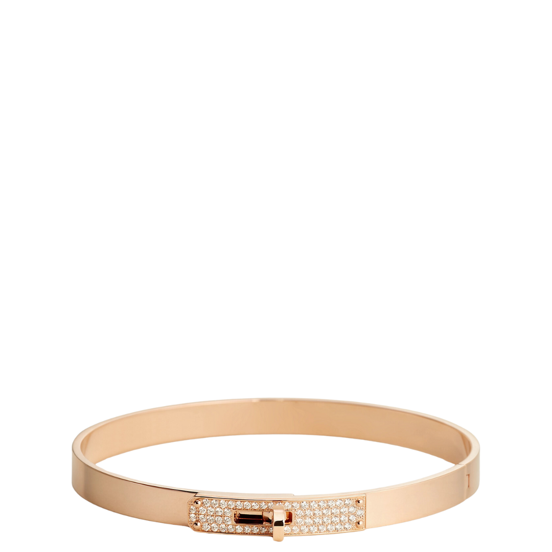 Bracelete Hermes Kelly Diamond Rose