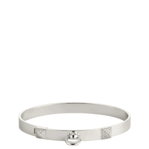 Bracelete Hermes Collier de Chien Ouro Branco