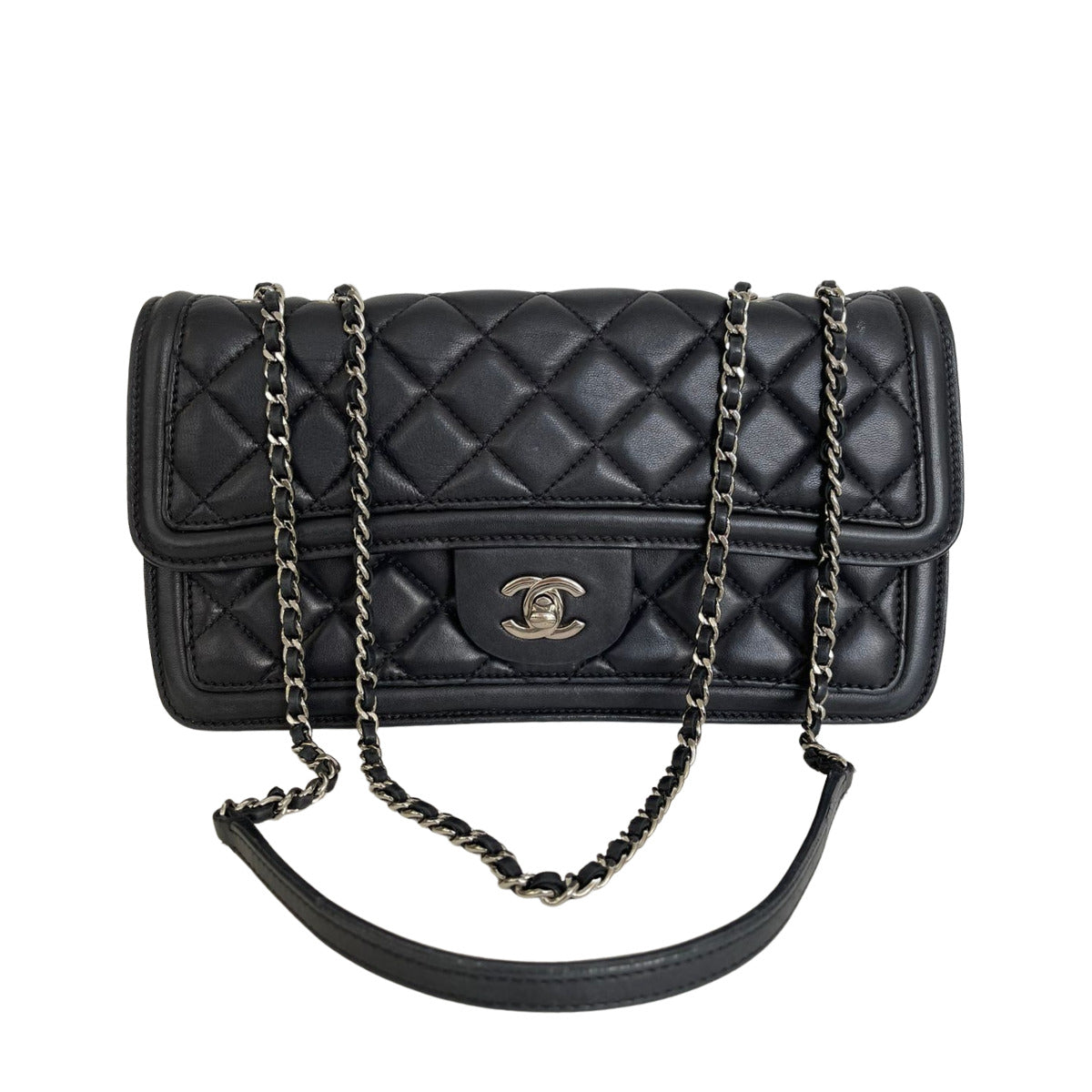 Bolsa Chanel Flap Preta c/ Off White