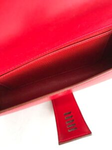 Clutch Hermès Médor Leather Vermelha 24 cm