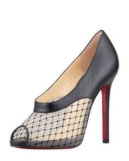 Sapato Christian Louboutin Tela Preta Tam. 38,5