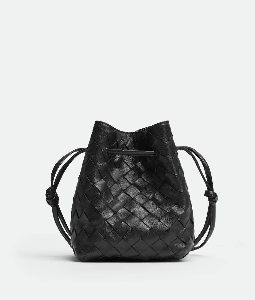 Bolsa Bottega Veneta Small Intrecciato Bucket Preta