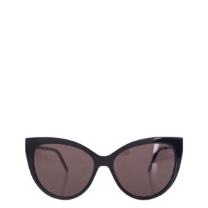 Óculos Saint Laurent Preto c/ lente arredondada e Hastes Finas