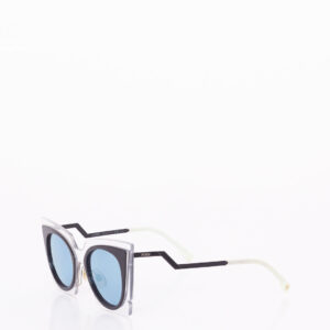 Óculos Fendi Gatinho Transparente e Preto