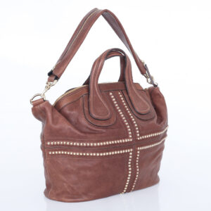 Bolsa Givenchy Vintage Marrom c/ Ferragens Douradas Grande