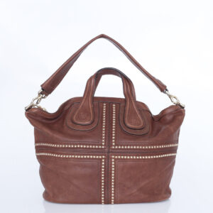 Bolsa Givenchy Vintage Marrom c/ Ferragens Douradas Grande