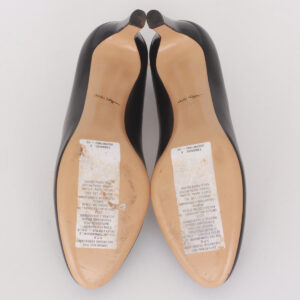 Sapato Ferragamo Preto c/ Bico Redondo Tam.38 Br
