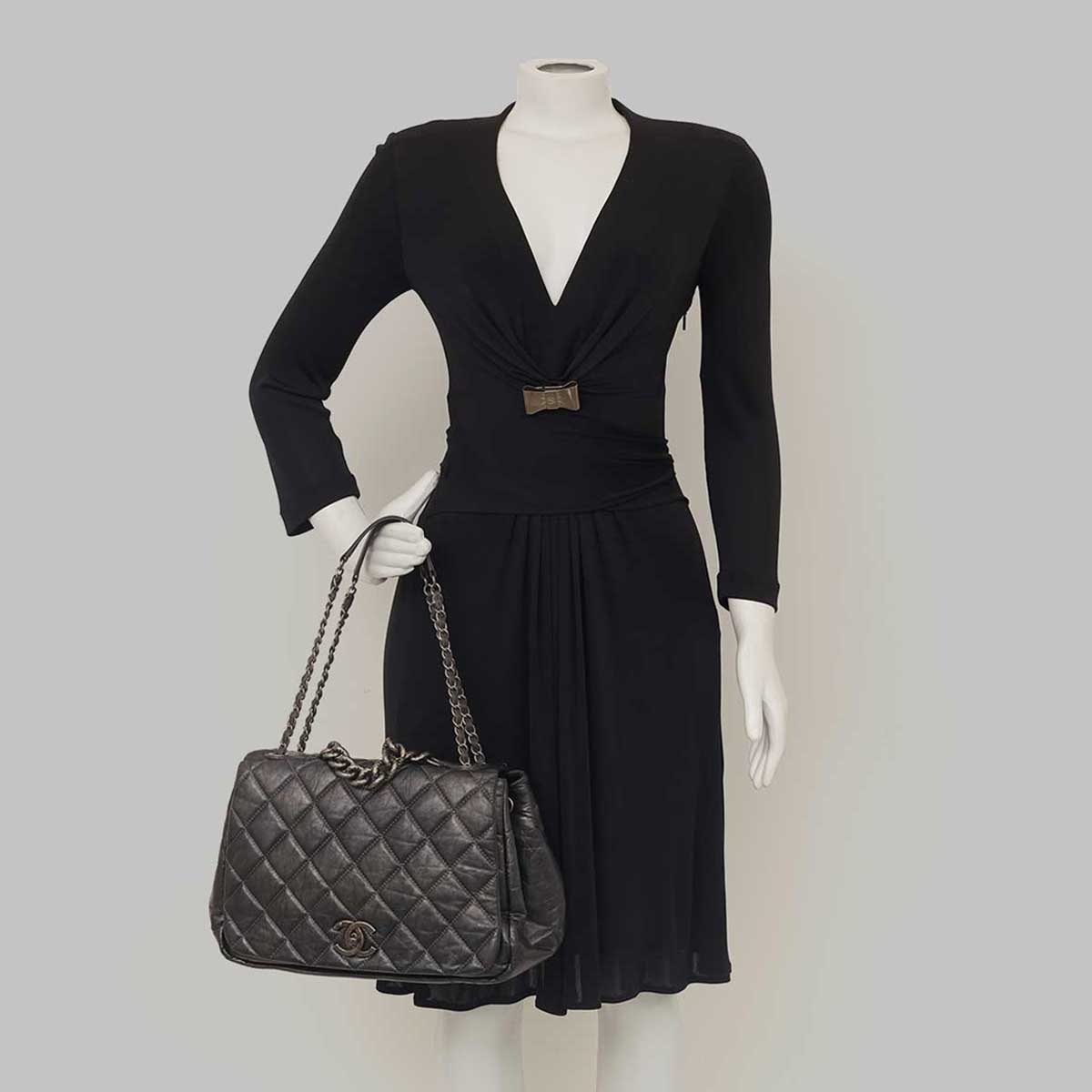 Bolsa Chanel Pondichery Cinza